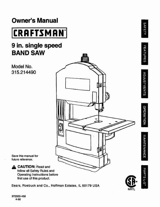 Craftsman Saw 315 21449-page_pdf